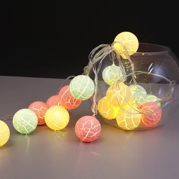

2.5M LED Strings Decorative Lights 10 Color Ball Party Supplies LED Crack Ball String Bubble Lights For Kid Bedroom