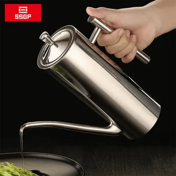 

304 Stainless Steel Olive Oil Vinegar Sauce Dispenser Kitchen Storage Tools Seasoning Bottle Container