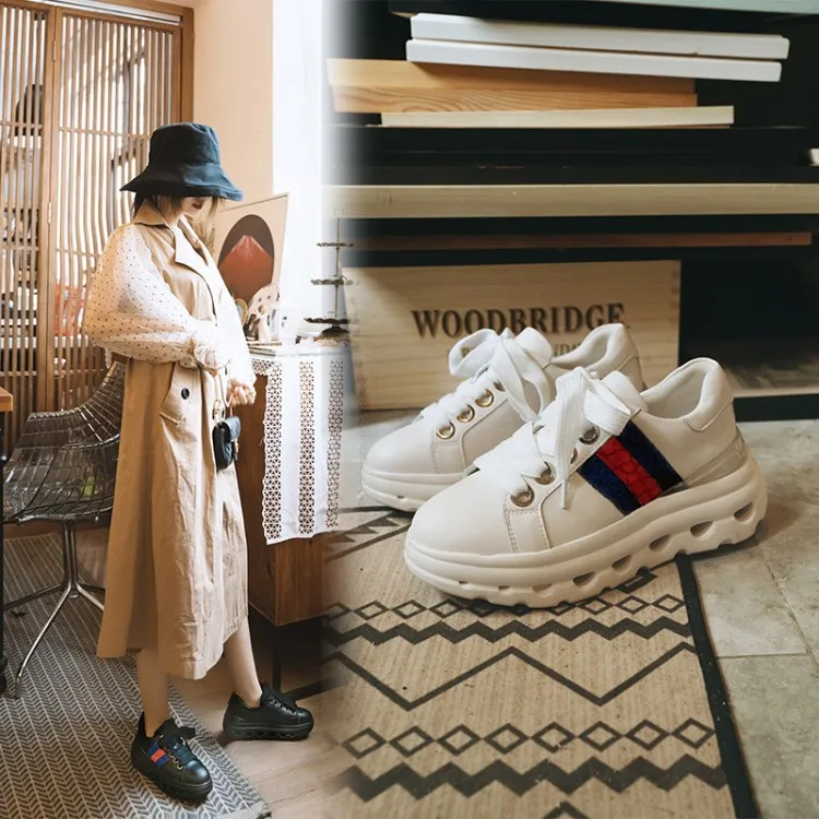 

Inside And Pure Leather Shoes Women's 2020 Spring And Autumn New Style Versatile Shoes for Four Seasons Genuine Leather Mixed Co