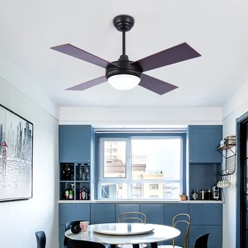 

LED Ceiling Fans Light Simple Modern Internet Cafe Electric Fan Light Living Room Dining Room Ceiling Fans with Lights