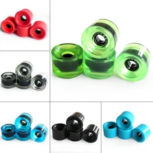 4PCS Sports PU Skateboard Longboard Street Skate Wheel Durable 70x51mm 82A Skateboard Double Rocker Longboard Wheel
