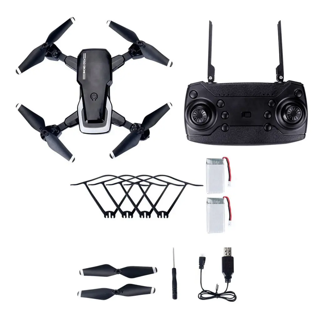 LF609 2,4G Wifi FPV Радиоуправляемый Дрон с камерой 0.3MP/2.0MP бесщеточный Радиоуправляемый квадрокоптер RTF складной 3D флип удерживающий головной убор дропшиппинг - Цвет: Black 2MP 2B