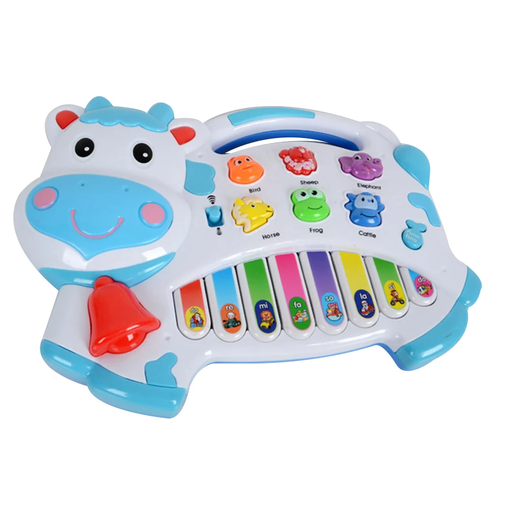 Мультяшная корова, животное, ферма, клавиатура, детская электронная музыкальная фортепианная игрушка, обучающая ранняя развивающая игрушка