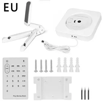 

Wall Mounted CD Player Wireless Portable Home Audio Boombox with Remote Control FM Radio MP3 USB Baby Prenatal Education