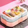 TUUTH Ins Hot Sale Lunch Box Microwave Multiple Grids Food Storage Leakproof Kids Bento Box 920ml Container ► Photo 2/6