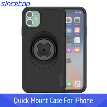 

Waist Belt Clip Bicycle Phone Holder with Quick Mount Case for iphone 11 pro XsMax 8 Plus 7 6 6s 5s SE Bike Mount Black