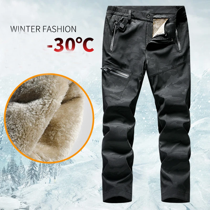  2019 nuevos pantalones de calefacción inteligentes de Invierno para mujer pantalones USB de tempera