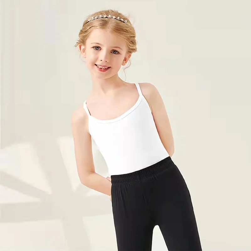 Kids Children Ballet Dance Top Tank Tops Child Pure Cotton Spaghetti