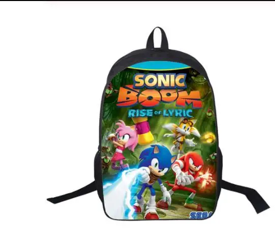 Picture color 16 дюймов школьные сумки moive Sonic рюкзак boom для студентов школьная сумка для девочек мальчиков рюкзак mochilas индивидуальный заказ - Цвет: Picture color