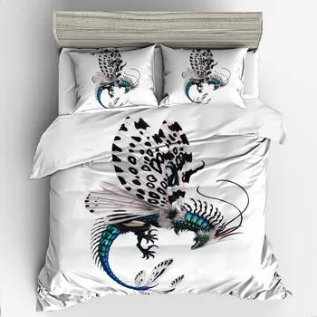 

Dropshipping 3D Bedding Set Moth-Dragon By JoJosArt Duvet Cover Bedding Sets Single QUEEN King size