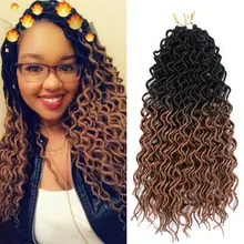 DAIRESS 1" глубокие кудрявые искусственные локоны в стиле Crochet волосы богиня Locs крючком косички синтетические крючком волосы стиль дредлок наращивание