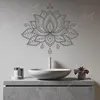 Big Size Lotus Flower Mandala Wall Stickers Vinyl Home Decor Bedroom Boho Bohemian Room Decoration Decals Removable Murals 4298 ► Photo 2/5