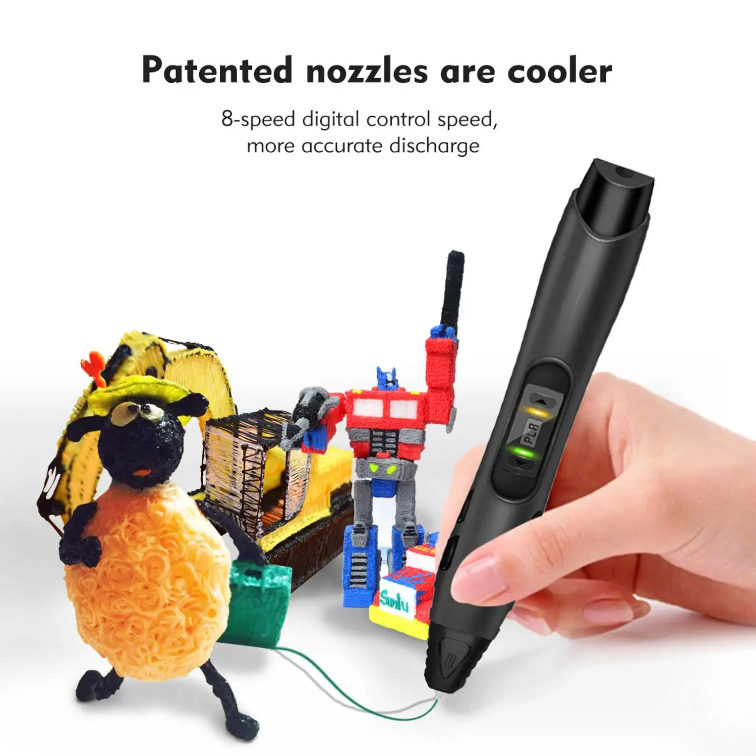 3D Printing Pen 3D Printing Pen Filament SUNLU SL-300 3D Printing Pen Support PLA/ABS Filament 1.75mm Gifts For Creative Craft