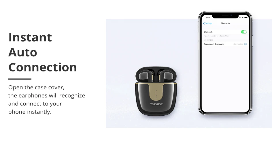 Bluetooth Earphones Tronsmart Onyx Ace TWS Wireless Earbuds aptX Qualcomm Chip Noise Cancelling Touch Control 24H Play IPX5 (10)