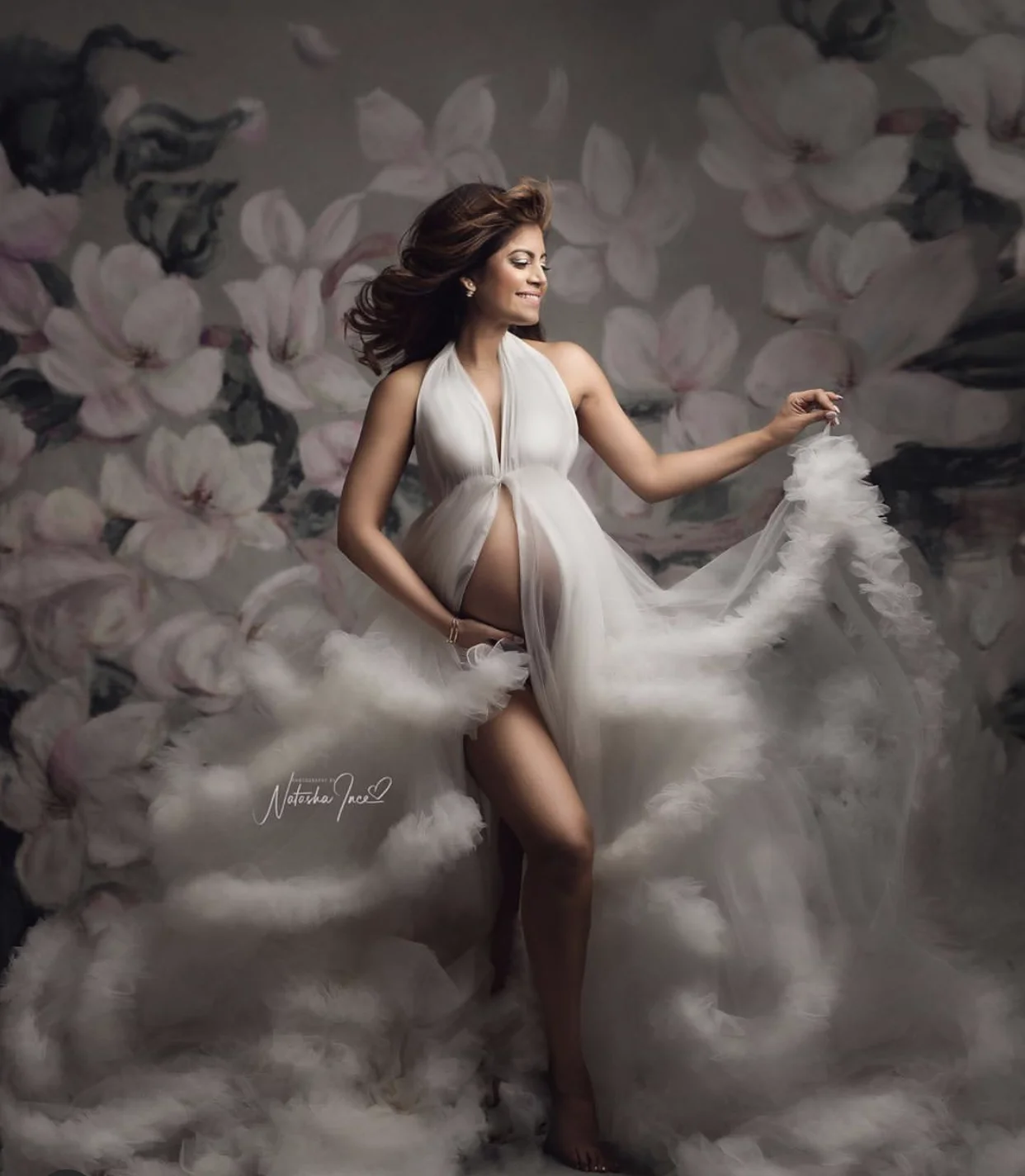 

HUAYI Photography Backdrop Watercolor Oil Painting Flowers Newborns Child Studio Pregnant woman Portraits Photo Background2040