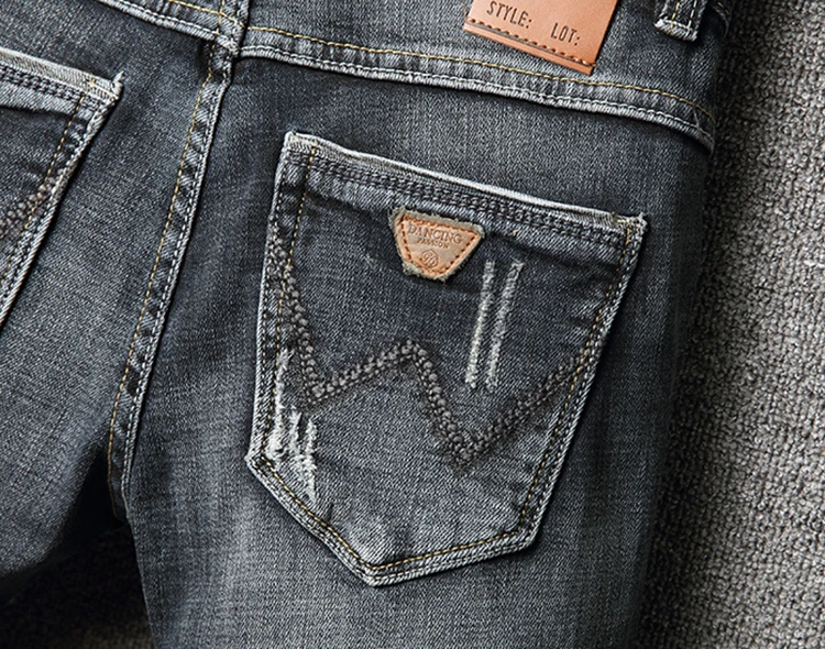 Celana Jeans Retro Hitam Biru 