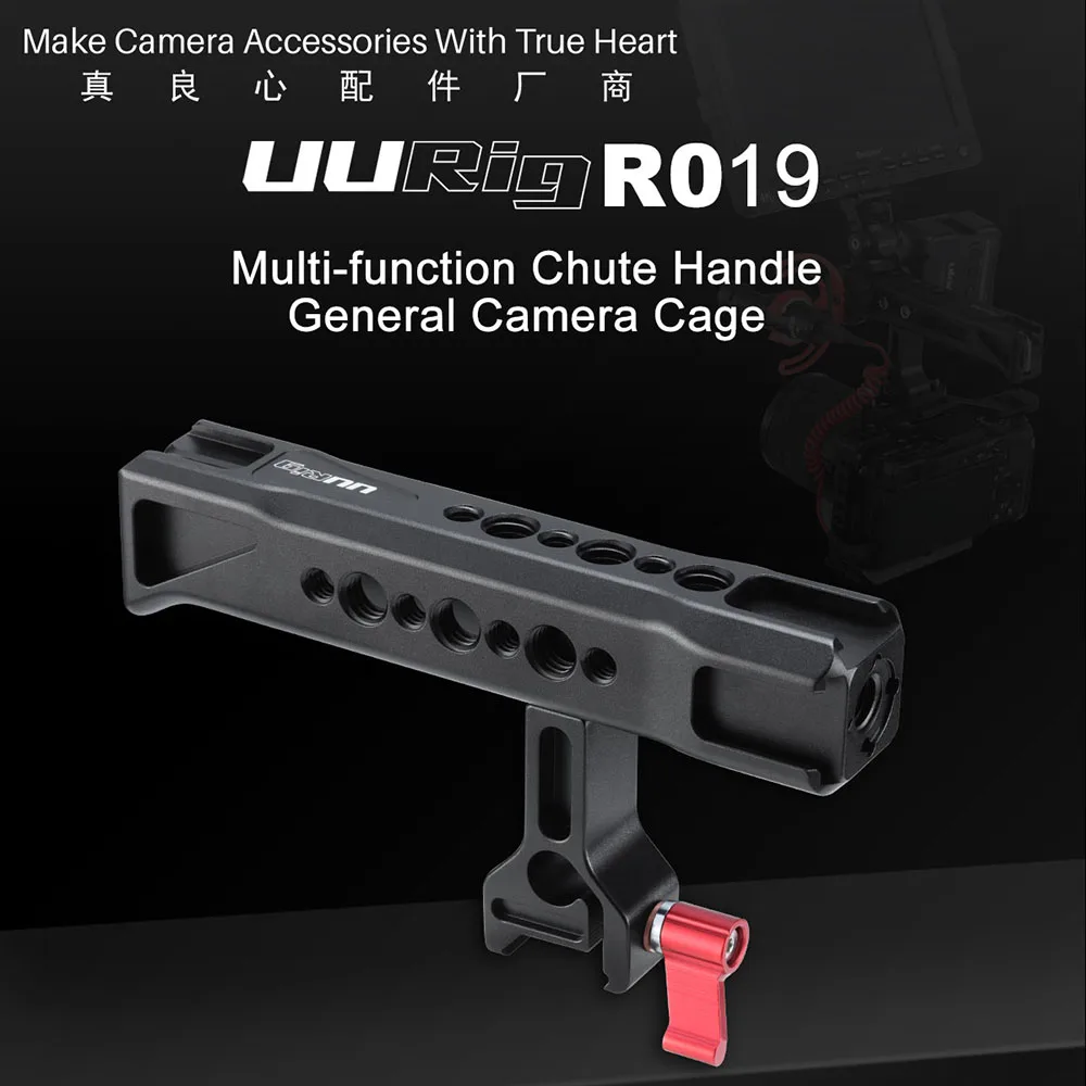 

UURig DSLR Camera Stabilizer Handle Grip Lightweight Quick Release Hand Grip Top Handle for hand held Shooting Cheese Handle