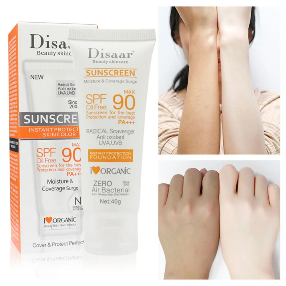 Солнцезащитный крем для лица Disaar SPF 90 отбеливающий солнцезащитный кожи