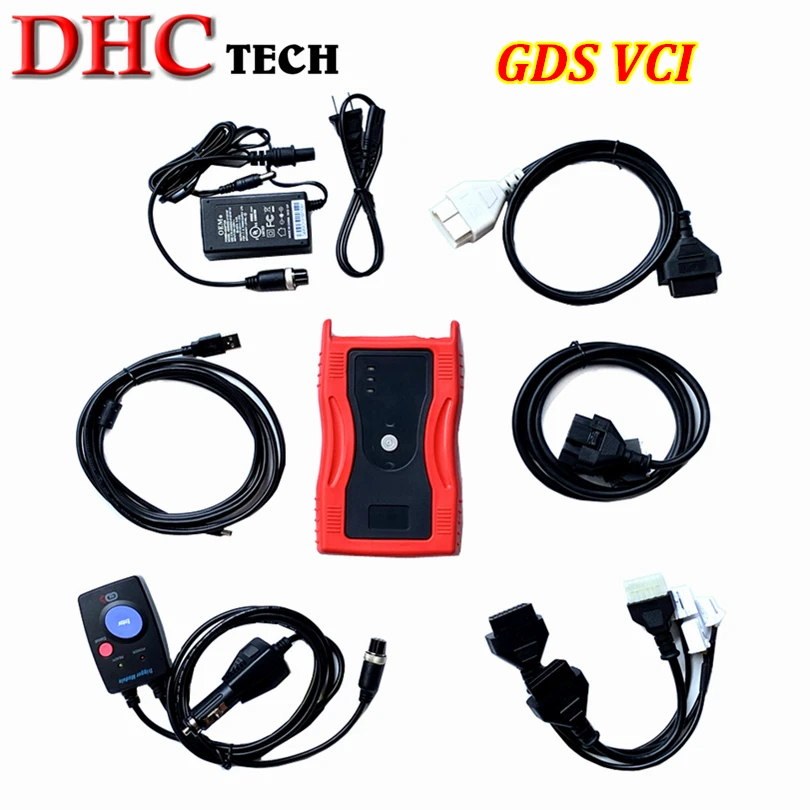 Новейший GDS VCI для K-IA Hyu- ndai с триггером разъем модуля полета OBD2 диагностический сканер инструмент - Цвет: red with Trigger