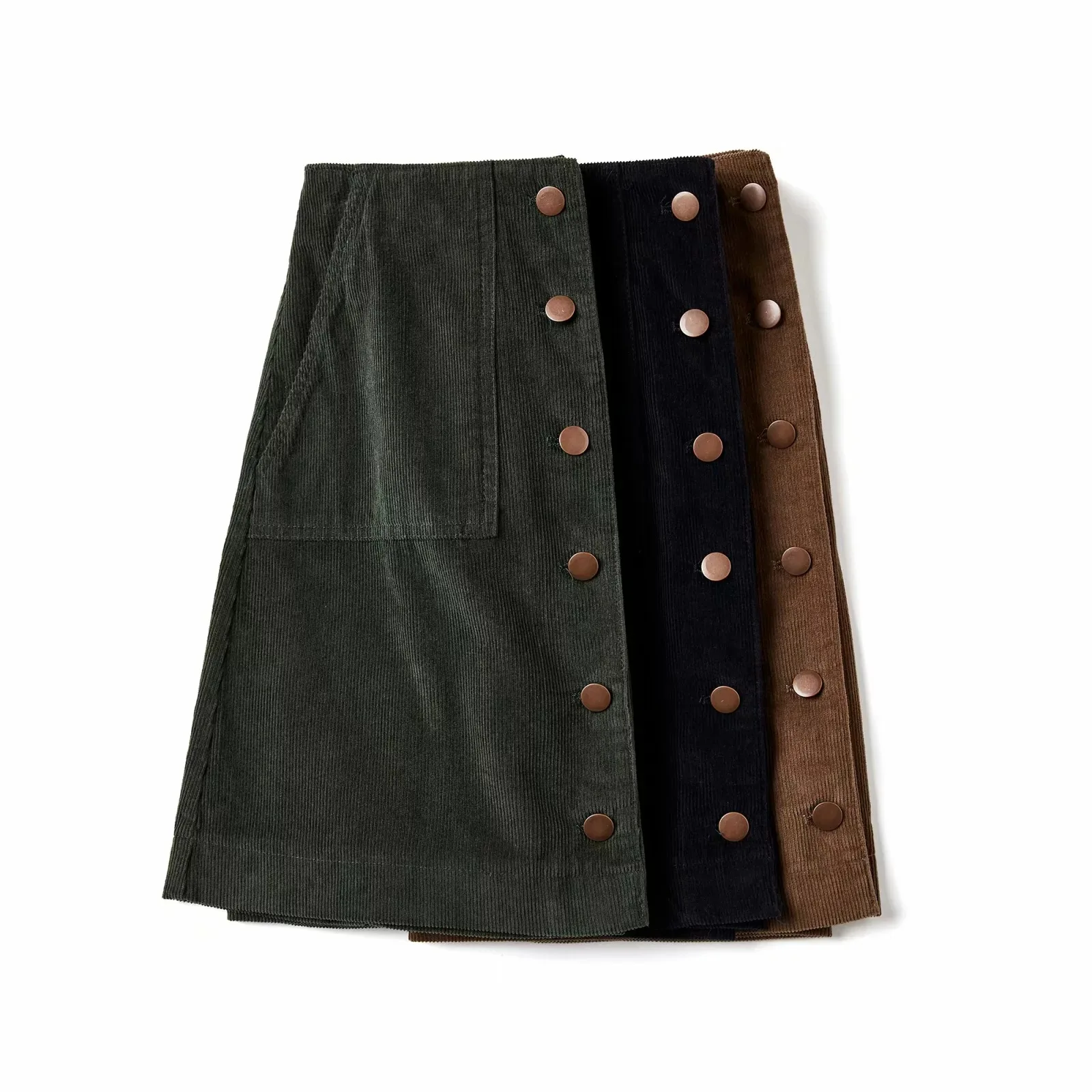 Women Clothes 2019 Women Wear Loose Corduroy Single Breasted Skirt Skirts Womens Skirt Modis Streetwear