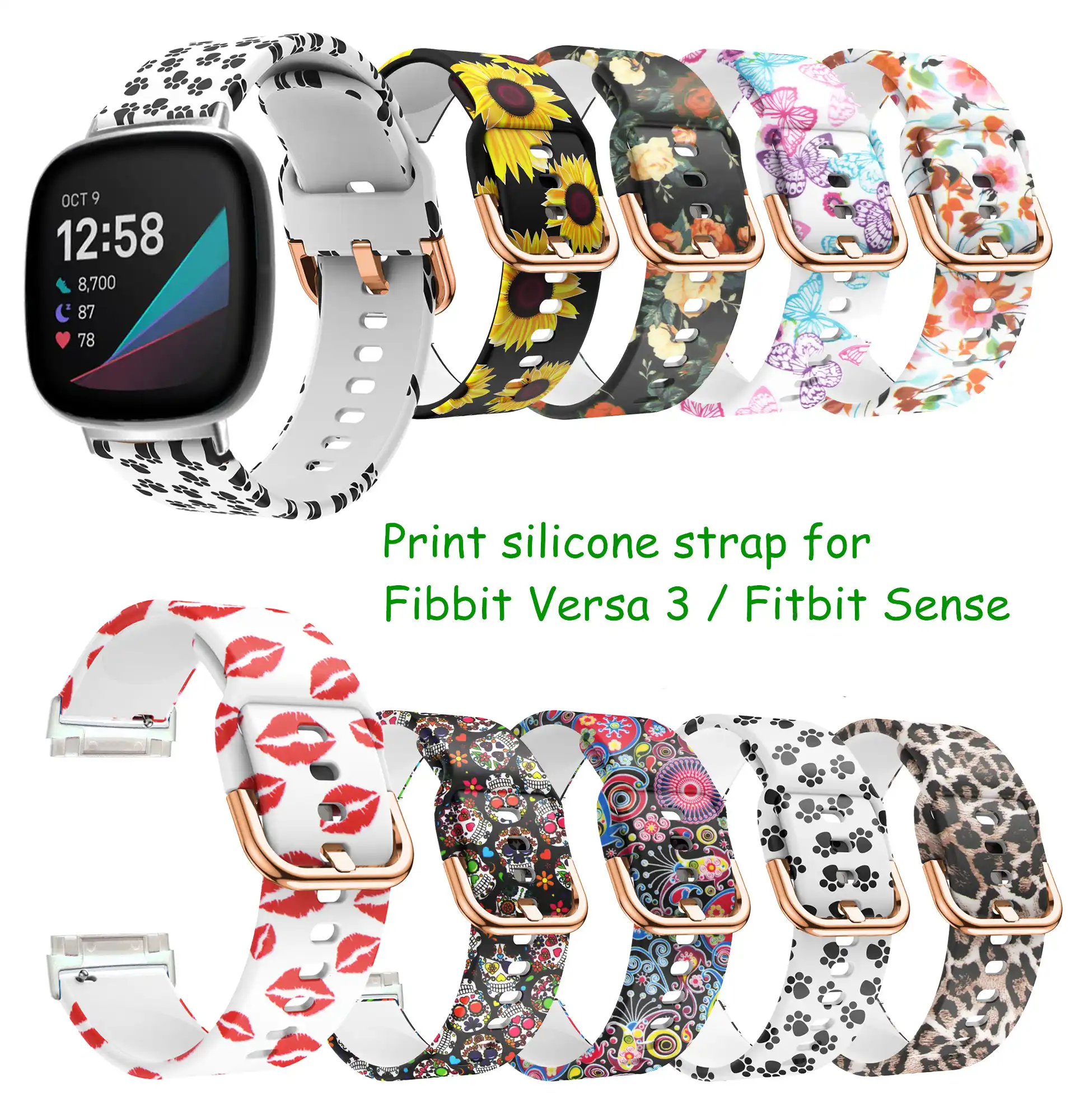 fitbit versa leopard band