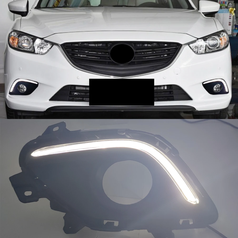 Auto Blinkende 1 Paar LED Auto DRL Drehen Signal tagfahrlicht mit Nebel