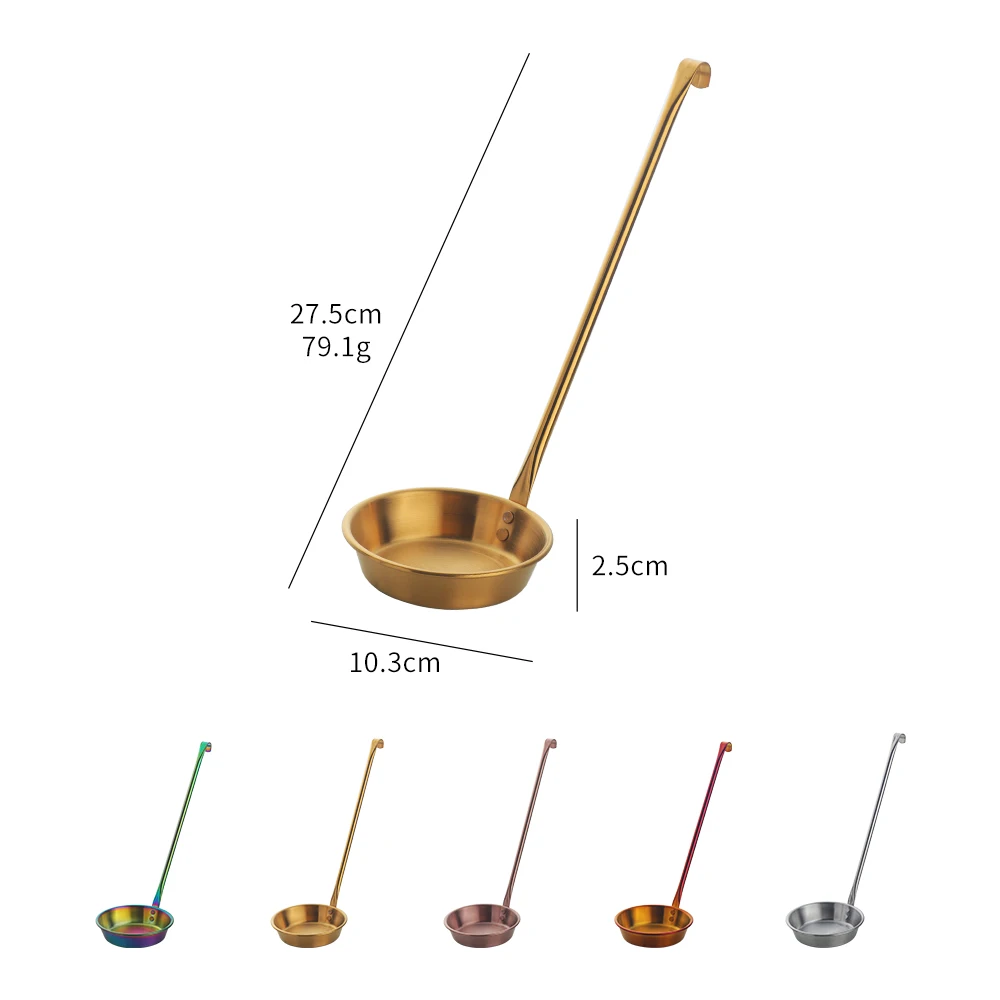 1/3Pcs Stainless Steel Fried Egg Tarts Mold Oil Radish Silk Cake Frying fruit oil Filling Tool Spoon Kitchen Soup Wine Scoop