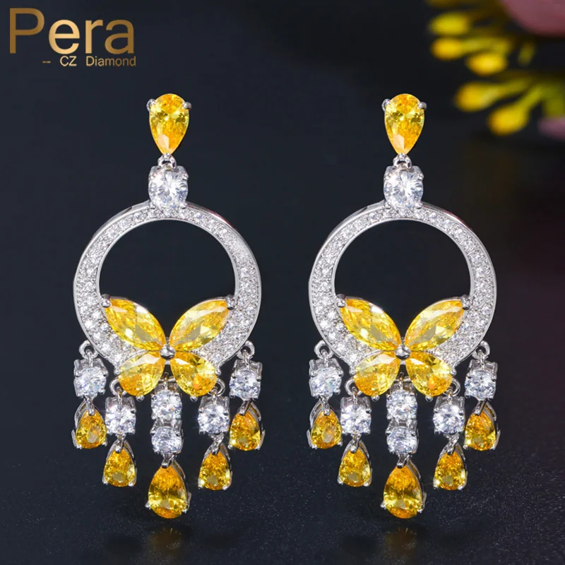 Женские серьги подвески с крупным желтым камнем в богемном стиле|earrings for|cubic zirconia