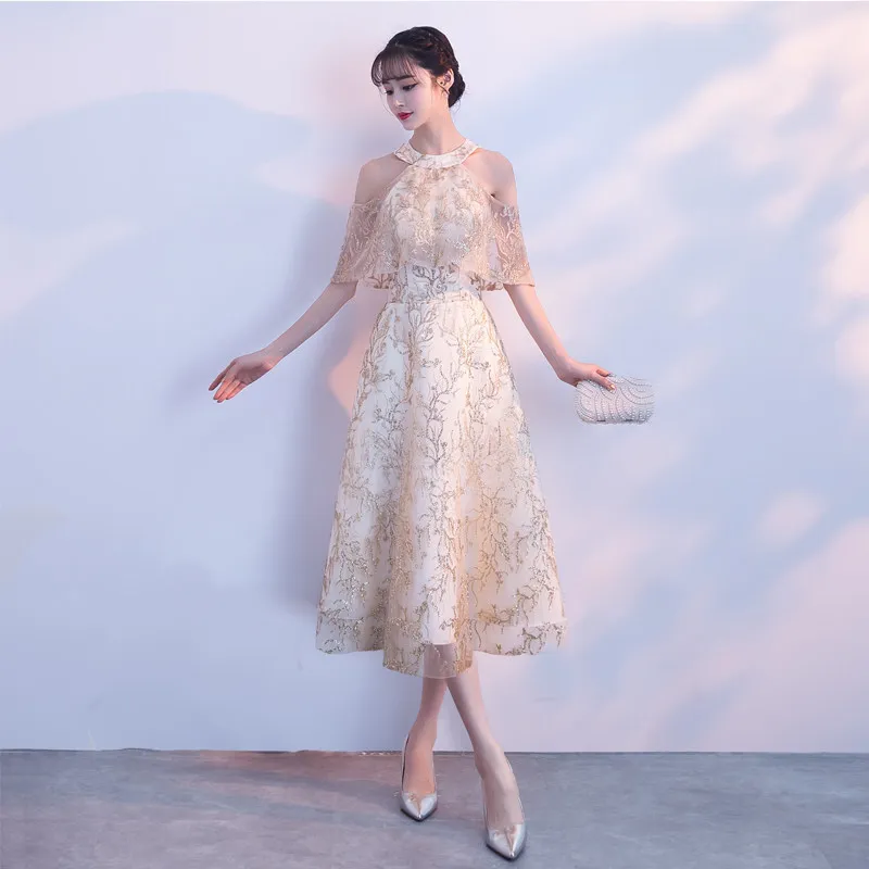 style 1 Блестки цветочный Чонсам элегантное китайское женское вечернее платье винтажное Восточное свадебное платье Qipao размер XS-3XL - Цвет: style 1