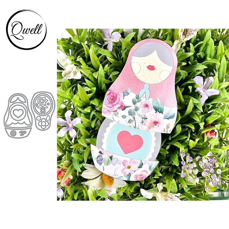 

QWELL Lovely Baby Toy Metal Cutting Dies Stencil for DIY Craft Paper Cards Album Decor Making Template 2021 Hot Sale