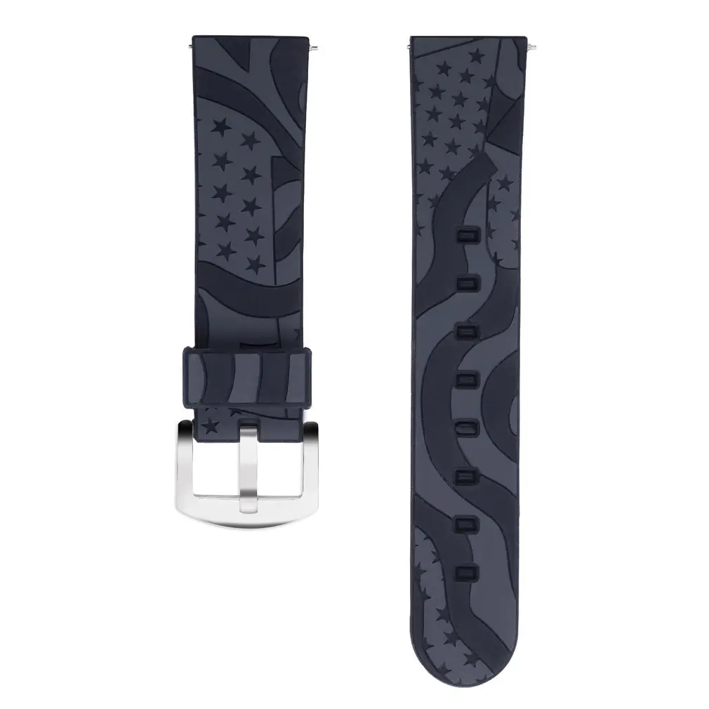 

Universal National Flag Pattern Silica Gel Watch Strap Watchband Replacement Watch Strap Replacement for 22mm Bracelet