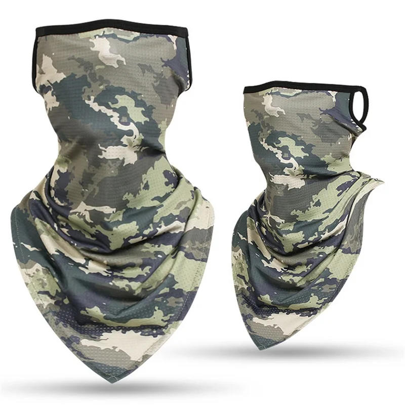 Hot new Triangle Scarf Tube Camo Hanging Ear Scarves Face Covers Mask Military  Bandana Windproof Neck Gaiter Headband Men Women mens designer scarf