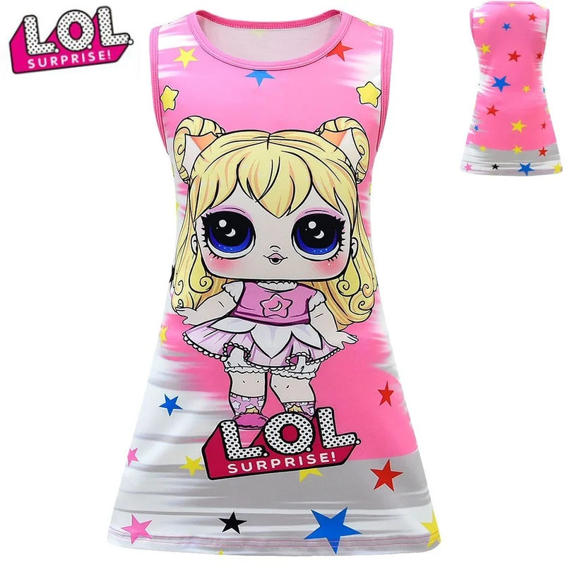 Lol Surprise Doll New Cartoon Fashion Girl Summer Sleeveless Skirt Vest
