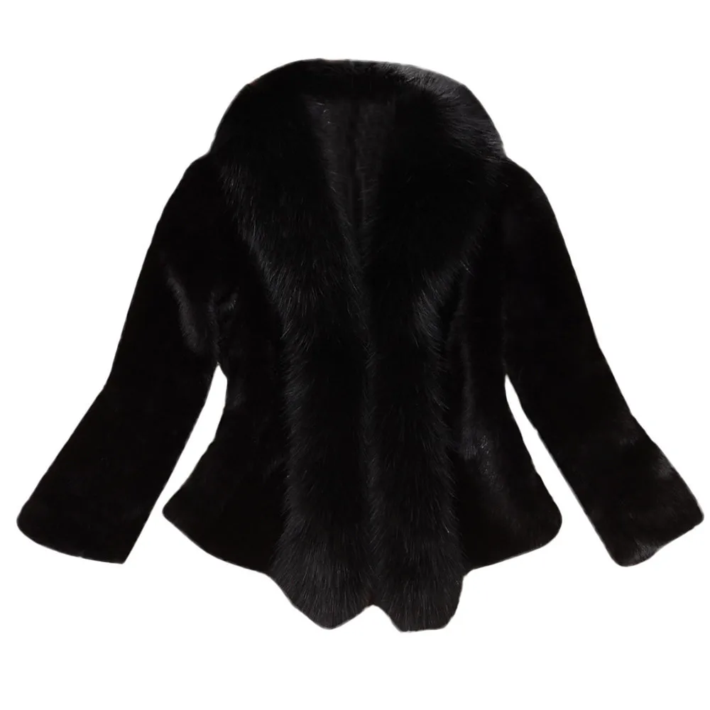 Womail Женское пальто из искусственного меха с длинным рукавом из искусственной норки, повседневные теплые зимние куртки белого цвета для женщин размера плюс, шуба ST18