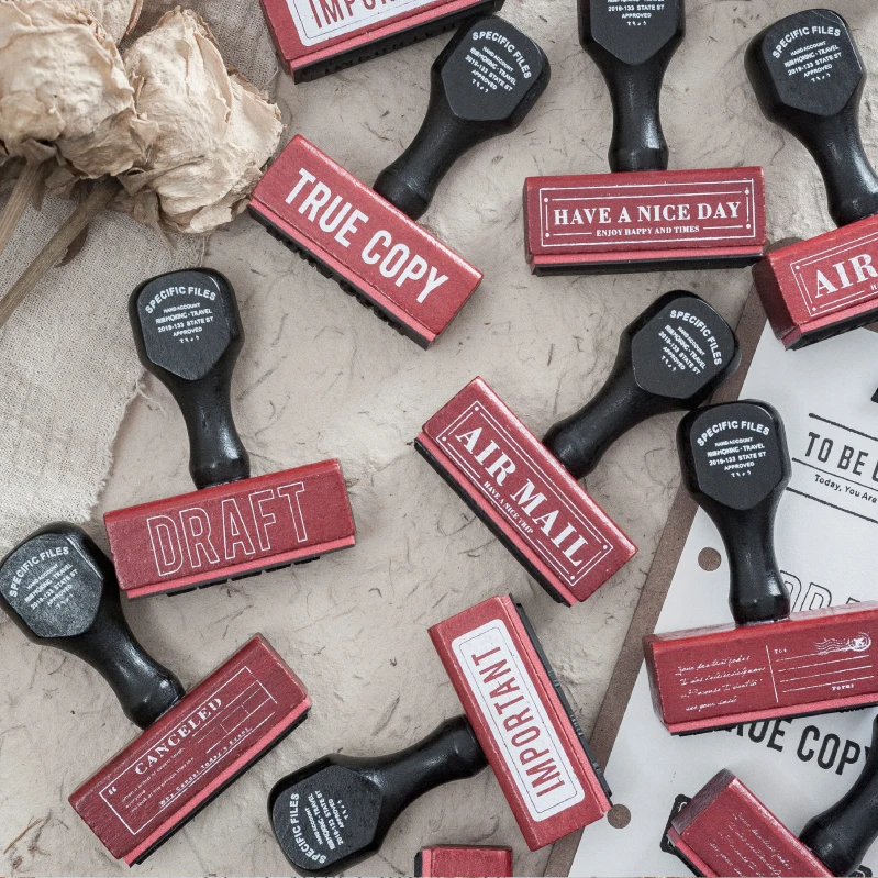Винтажная английская этикетка Postmark Деревянный штамп DIY ретро деревянные и резиновые штампы для скрапбукинга канцелярские принадлежности ремесло Стандартный штамп