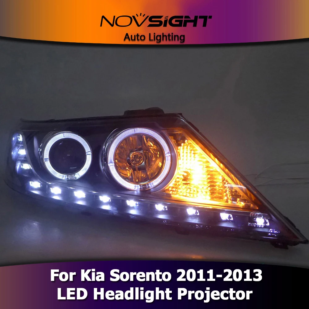 NOVSIGHT 2 шт. H7 светодиодный авто фар сборки проектор DRL Противотуманные фары для Kia