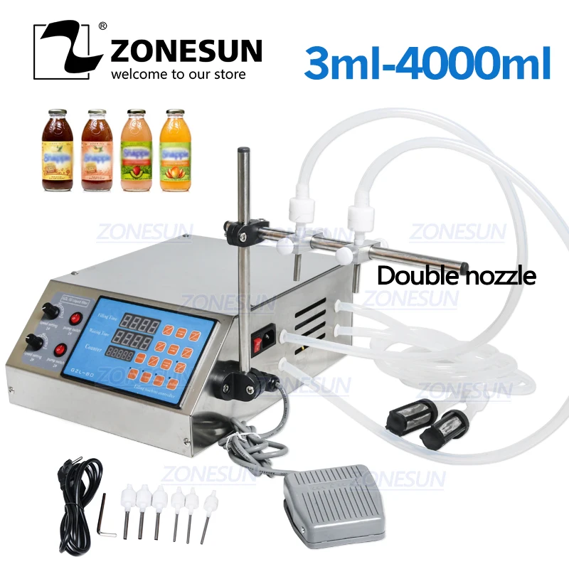 Электрический насос ZONESUN с цифровым управлением разливочная машина для жидкости