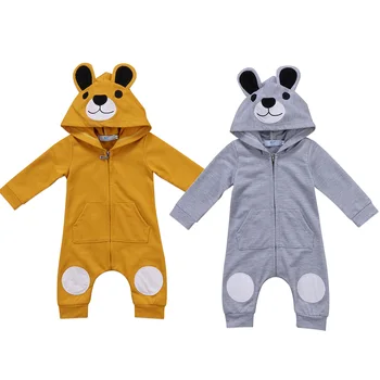 

Cute Bear Newborn Infant Baby Boy Girl 0-24M Kid Hooded Romper Jumpsuit Clothes Outfit 0-24M