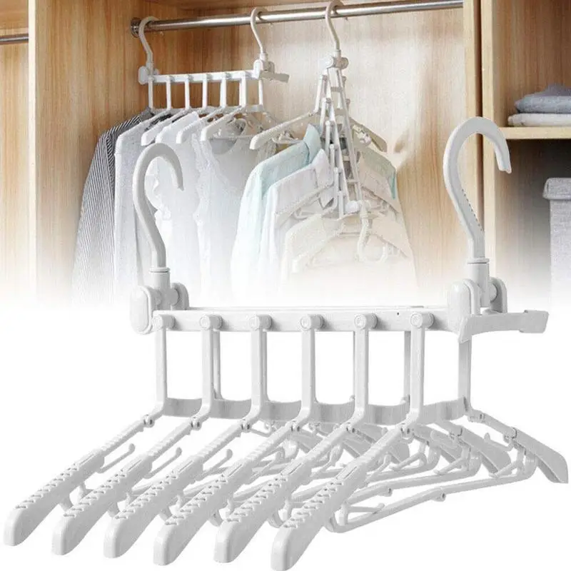

Multi-function Folding Hanger Creative Multi-layer Pants Rack Shaking Sound with Wardrobe Storage Rack Space Wardrobe Rack