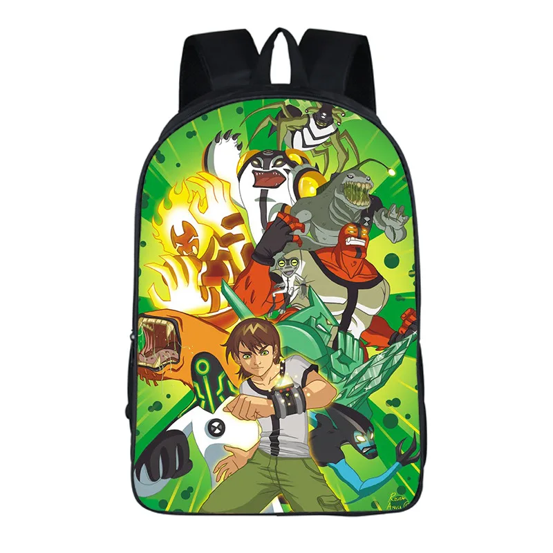 same as picture Ben 10, школьный рюкзак для подростков, 16 дюймов, для мальчиков, мультипликационный рюкзак, Детские рюкзаки, научная фантастика, Mochila, сумка для книг - Цвет: same as picture