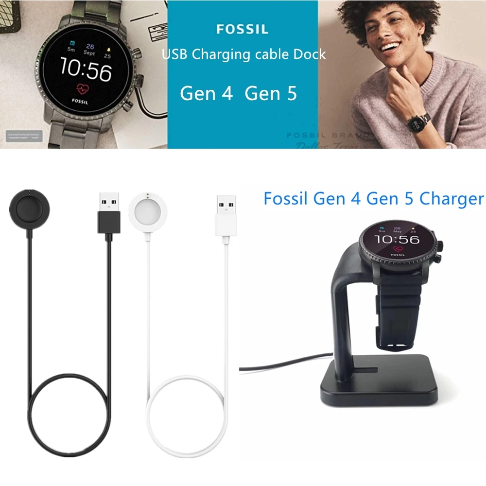 Fossil Gen 4 Charger 5 Replacement Wireless Charging Dock for Stand Emporio Armani with Cable 100CM | Электроника