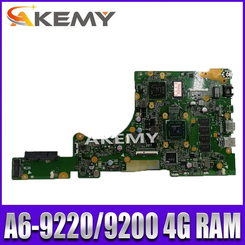 Original E402BP laptop motherboard with A6-9220/9200 CPU 4G RAM For Asus E402BP E402B MainBoard 100% test work OK