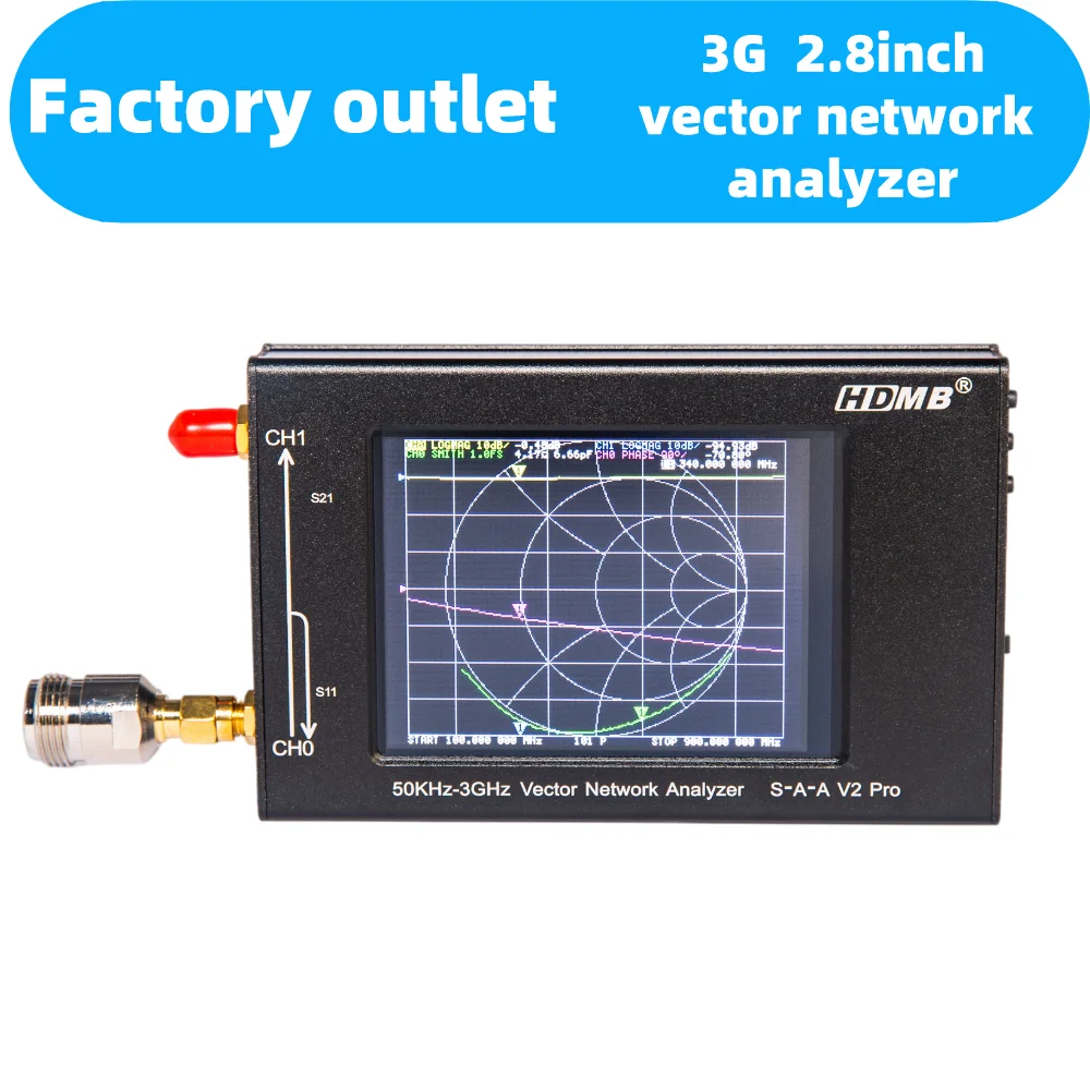 NanoVNA V2 Analyseur de r/éseau vectoriel de 2,8 S-A-A-A-2 NanoVNA Antenne Analyzer Onde Courtes HF VHF UHF avec /étui
