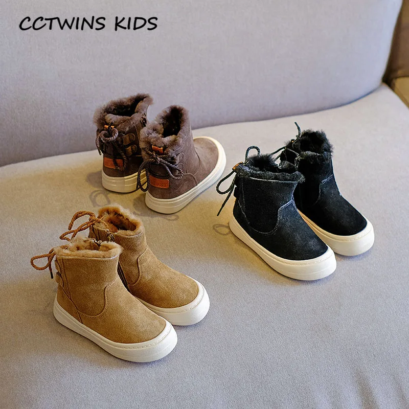 CCTWINS/детская обувь; коллекция года; зимние детские ботинки из натуральной кожи; брендовые короткие ботинки для маленьких девочек; модная теплая обувь для мальчиков; SNB137
