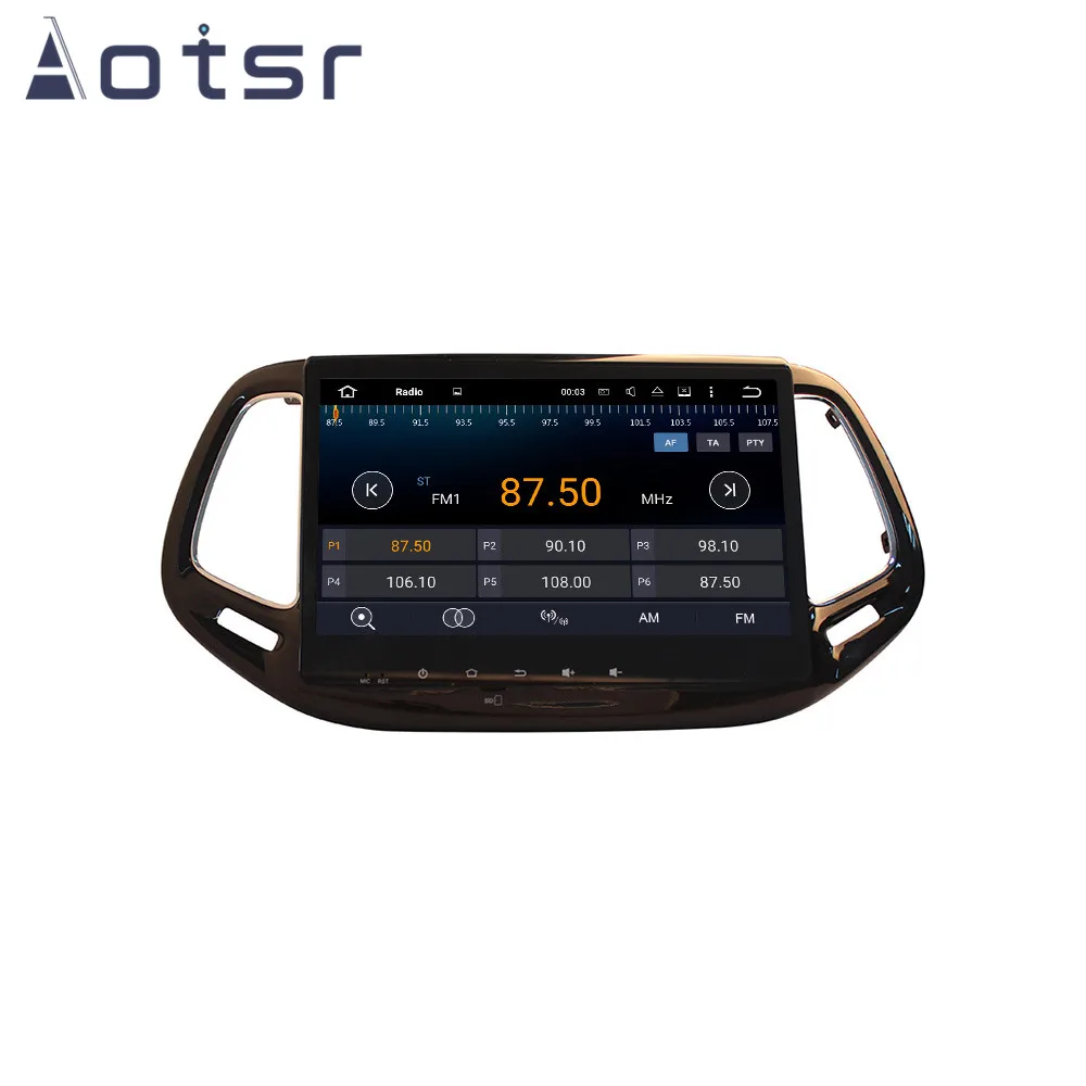 Flash Deal Android 9 64GB Car No DVD Player GPS navigation For JEEP Commander 2016+ Radio Tape Recorder Multimedia player Headunit HD IPS 2