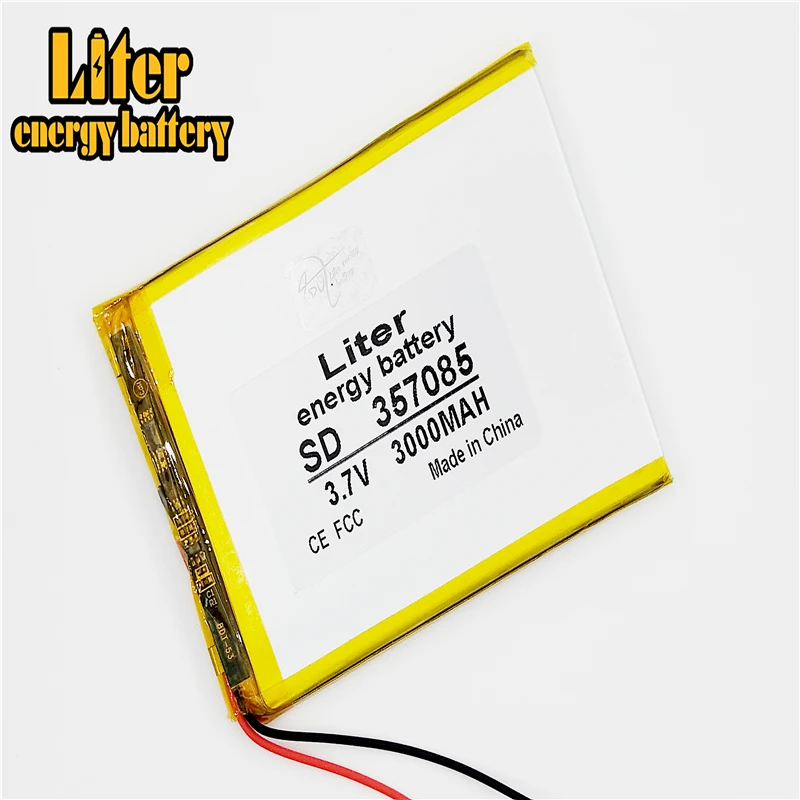 3 7 V 3000MAH 357085 литий-полимерный аккумулятор планшета с защитной платой для