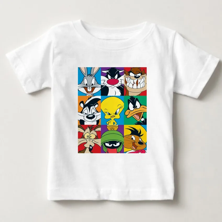 Новинка года, футболка Looney ttunes Tasmanian Devil Sorry Not My Day To Care Футболка с принтом популярная летняя футболка с короткими рукавами для маленьких мальчиков - Цвет: childre T-shirt