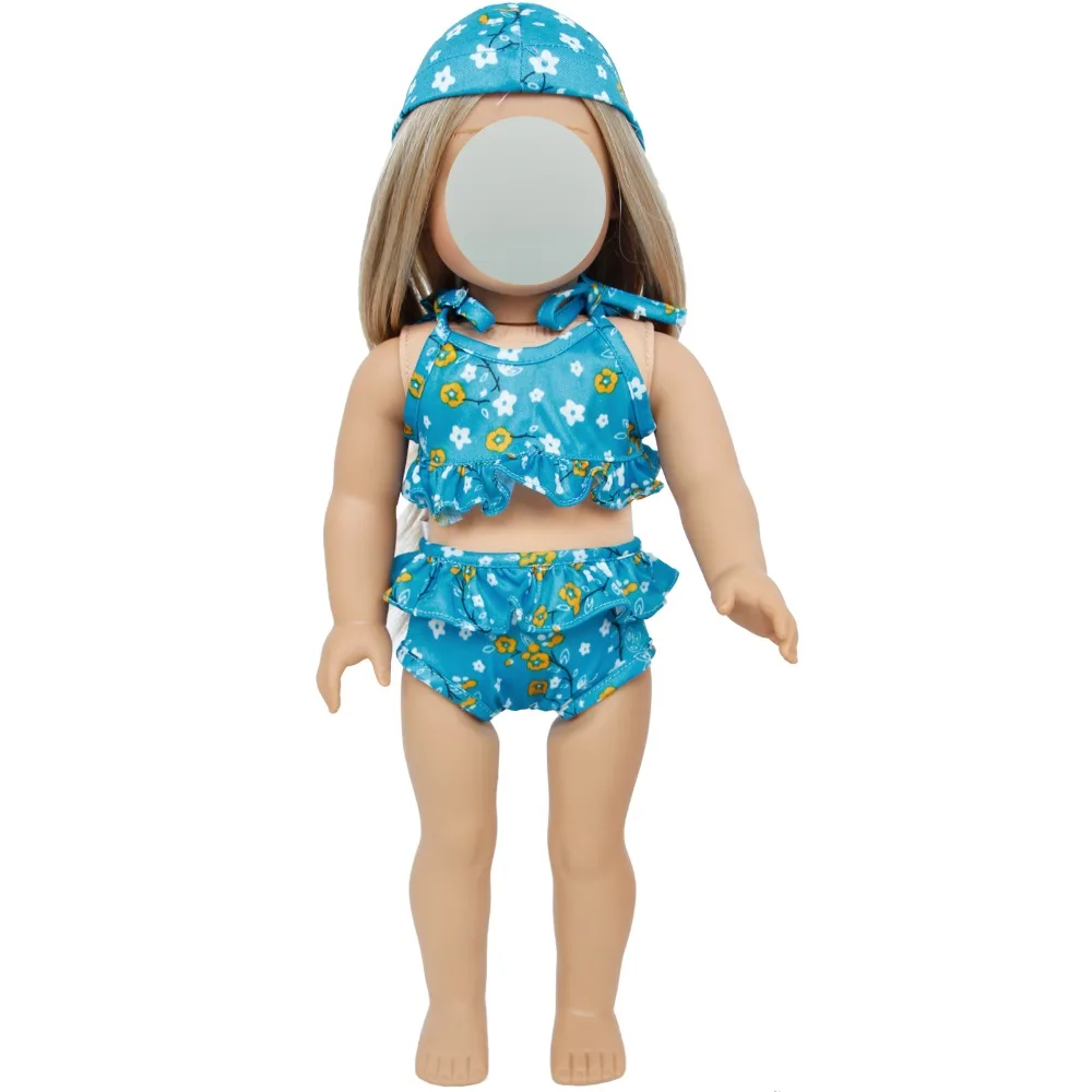 1N2L-18inch泳衣-5-分体蓝色黄白小印花+泳帽 (2)