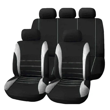 

Brand Embroidery Car Seat Covers Set Universal Fit Most Cars Covers with Tire Track Detail Styling Car Seat Protector