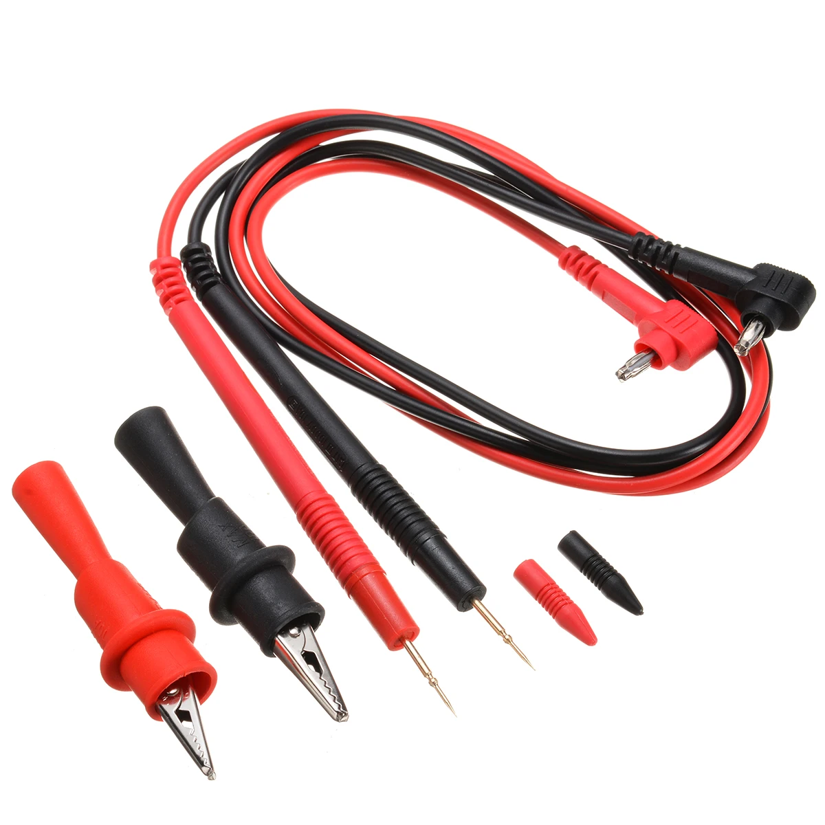 

4pc10A Probe Test Leads Pin+Alligator Clip For Digital Multimeter Needle Tip Meter Multi Meter Tester Lead Probe Wire Pen Cable